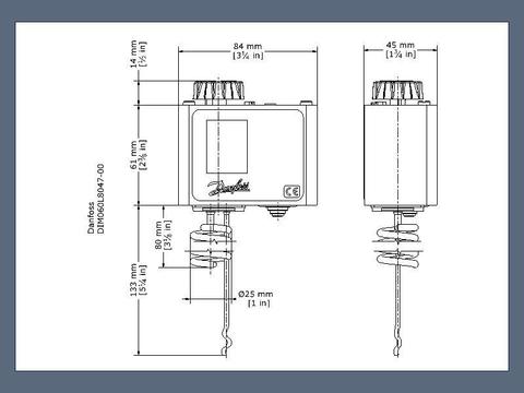 Термостат регулируемый KP75 Danfoss 060L117166