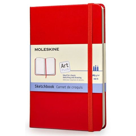 Блокнот для рисования Moleskine CLASSIC Sketchbook ARTQP063R Large 130х210мм 104стр. твердая обложка красный