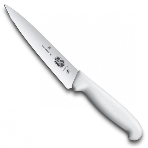 Разделочный нож Victorinox (5.2007.15) длина лезвия 15 см., белая рукоять fibrox - Wenger-Victorinox.Ru