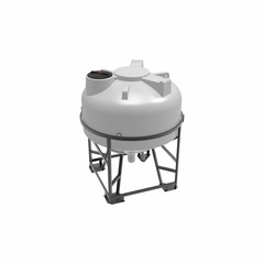 Емкость ЦКТ 3000л с патрубком 160 мм белая в обрешетке ЭкоПром ФМ/ЦКТ 3000 л. вертикальная конусообразная (2032x2032x2390см;208кг;Белый) - арт.557745