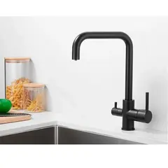 Смеситель для кухни с подключением фильтра BELZ B76802-7 латунь, черный