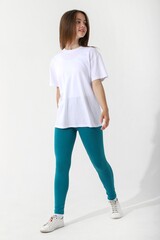 Брюки для девочки Легинсы №2 Виотекс ПЕТРОЛЬ