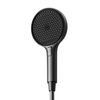 Sancos SC6001GG Душ лейка, кнопочное управление, D=130 мм, 3 режима, ворон сталь/черн мат
