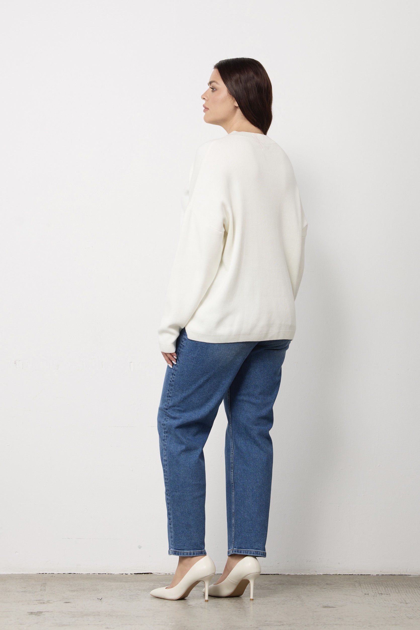 Джинсы Mom fit, синий