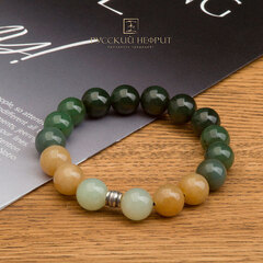 Браслет "Млечный путь". Нефрит