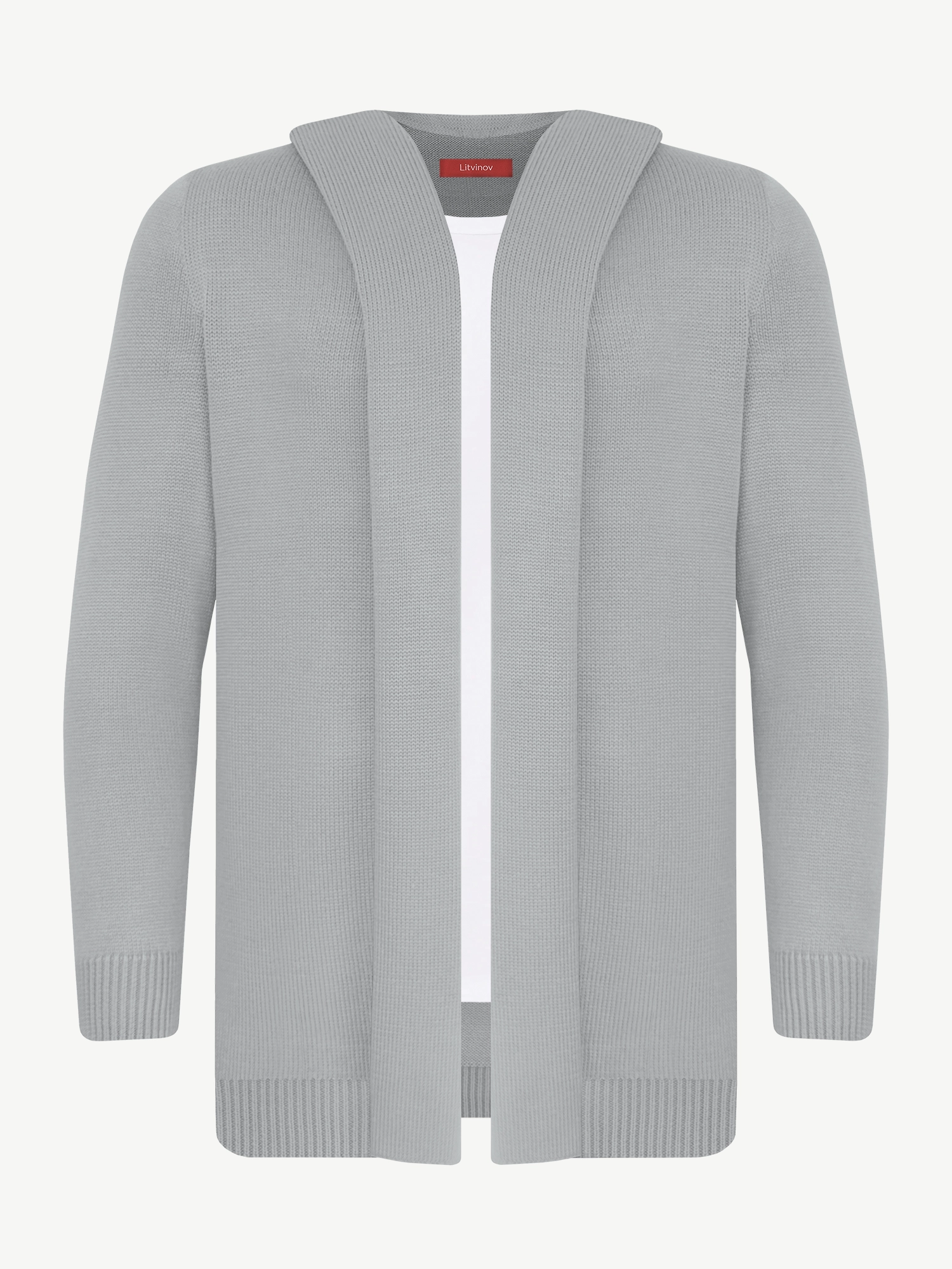 Кардиган с капюшоном из мягкой шерсти