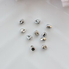 Бусина разделитель (спейсер) фриформ, 6*5 мм, родий, 10 штук, Р078