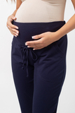 Спортивные брюки для беременных 13642 тёмно-синий