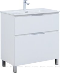 Aquanet 344134 Тумба Алвита new 80 напольная 2 ящ. цв. белый матовый (344134) фото