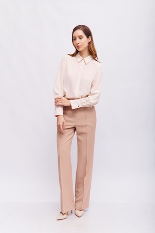 Marc Cain Блуза шелковая с контрастными деталями