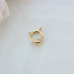 Замочек карабин круглый, 14 мм, позолота, З078