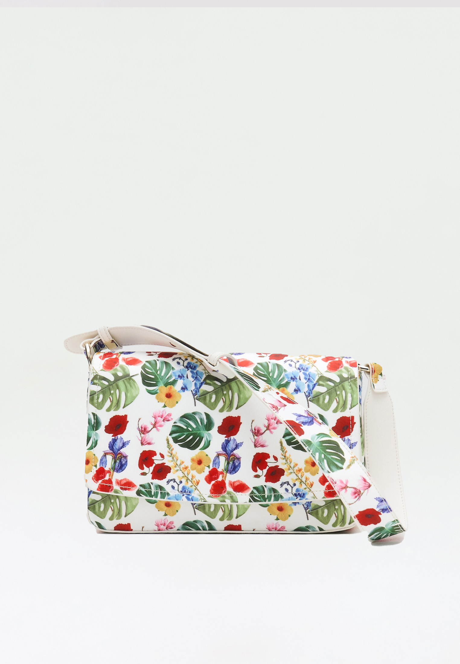 Сумка-кроссбоди из сатина, мультиколор