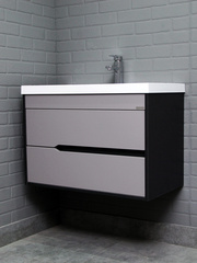 Тумба подвесная под умывальник 80 Карат Серый тауп В2