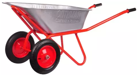 Тачка строительная Optimal двухколесная 110 л грузоподъемность 180 кг (66-9-200)