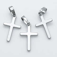 Подвеска Крест, цвет серебро (родий), размер 18*11 мм, цена за 1 шт