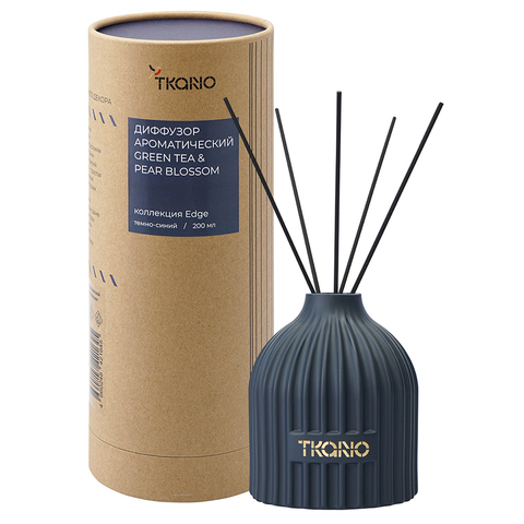 Диффузор ароматический 200мл Tkano Edge Green tea & Pear blossom тёмно-синий