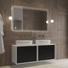 Cezares CZR-SPC-DUET-900-800-LED-TCH Зеркало с лазерной гравировкой, контурной подсветкой и сенсорным выключателем 120x80x3