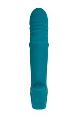 Зеленый вибратор с функцией Up&Down и стимулирующим кольцом Mija - 19 см. - 