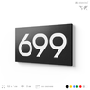 Номер на дверь 699, табличка на дверь для офиса, квартиры, кабинета, аудитории, склада, черная 120х70 мм, Айдентика Технолоджи
