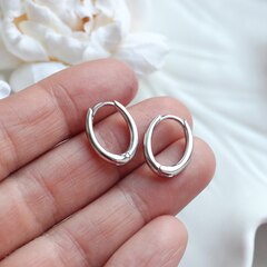 Швензы конго овальные 17*13 мм, родий, Ш219