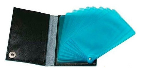 Чехол для кредитных карт Piquadro Blue Square, чёрный, кожа натуральная (PP1661B2/N)