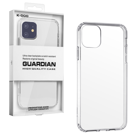 Чехол с усиленными силиконовыми бортами K-Doo Guardian для iPhone 12, 12 Pro (Прозрачный)