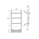 Полотенцесушитель водяной Point PN04155P П2 500x500 с полкой, хром