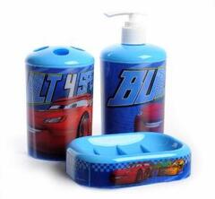 Набор для ванной детский Тачки диспенсер стакан мыльница