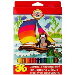 Карандаши цветные KOH-I-NOOR MOLE 3655, 36цв, картон.упак. с подвесом