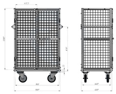 Шкаф сетчатый металлический ШСМ 6 160-Ч (800х1200х1500)