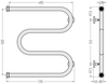 Сунержа 31-0007-5050 ВПС М-обр. 500х500 Н. Г. 1" (Матовый чёрный)