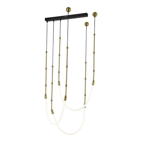 Светильник подвесной ST-Luce Латунь/Белый LED 3*15W STRAP sl6132.303.45