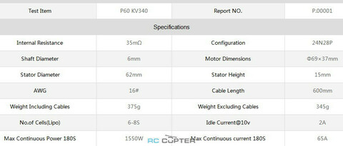 T-Motor P60 KV340