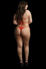 Роскошный комплект Festive Rhinestone Top and Thong со стразами - 