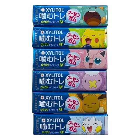 Жевательная резинка Покемон с содовой XYLITOL Lotte, 21 гр