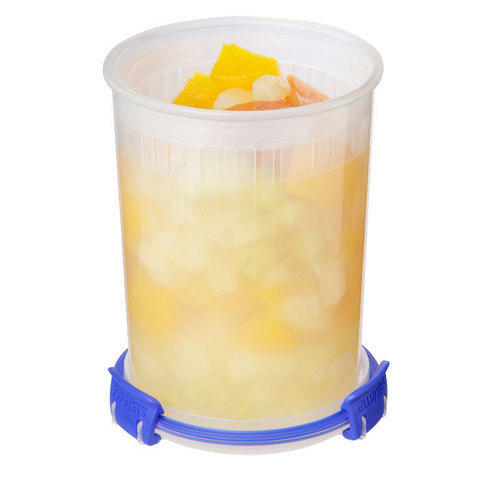 Контейнер круглый 1л Sistema Klip It синий