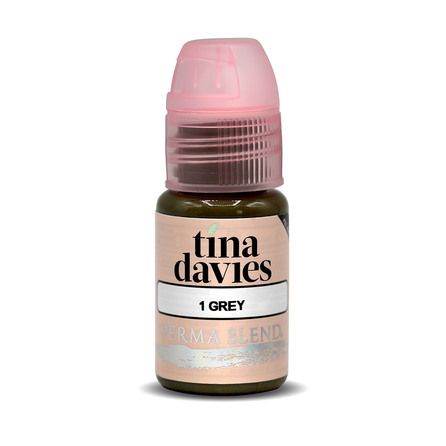 1. Grey пигмент для бровей   "Tina Davies 'I Love INK' Permablend