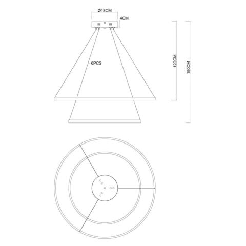 Основание для подвесного светильника Favourite Canopy 4591-180-6BL