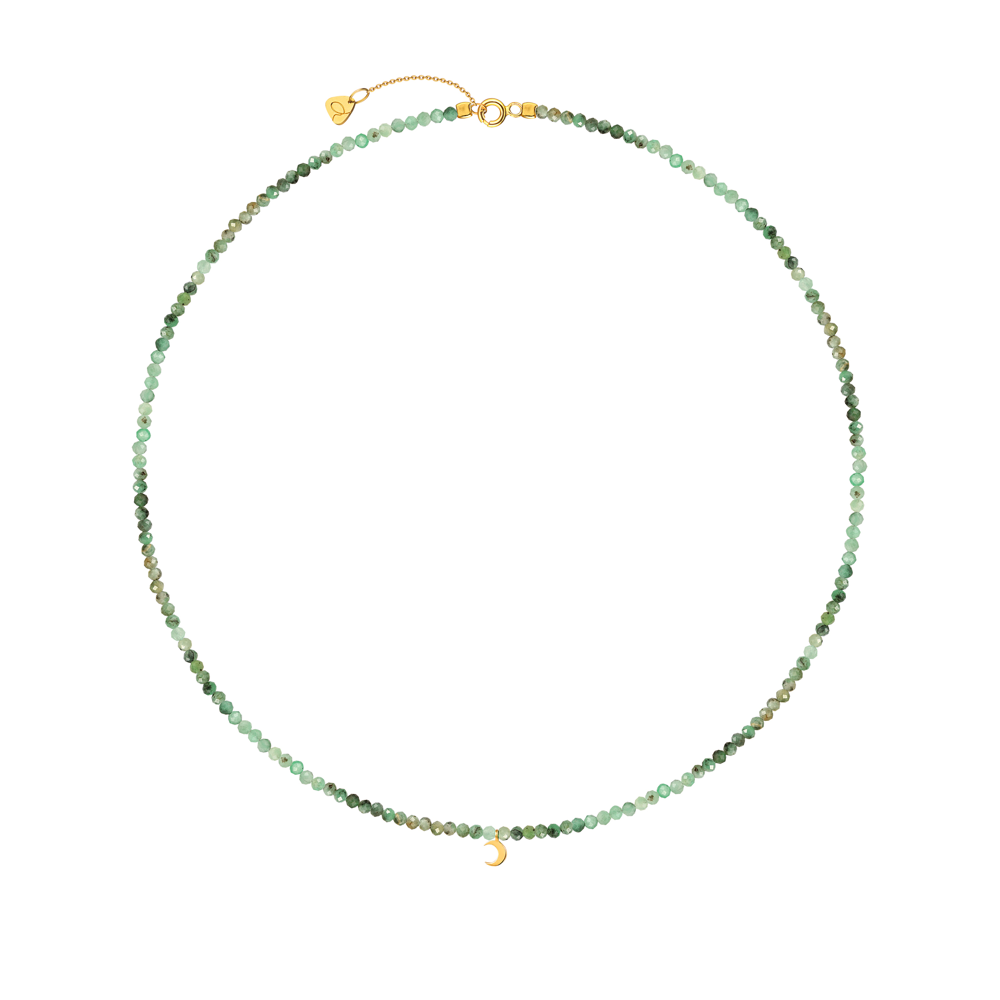 чокер из изумрудов с месяцем на замке