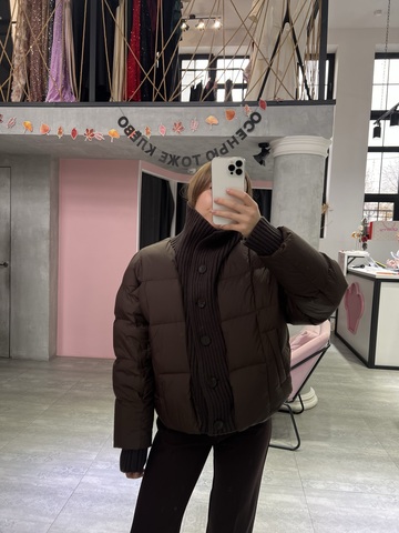 Пуховик Knitty горький шоколад