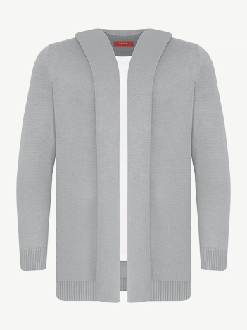 Кардиган с капюшоном из мягкой шерсти