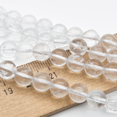 Горный хрусталь бусины, диаметр 7,7-7,9 мм, цена за 24 шт (1/2 нити)