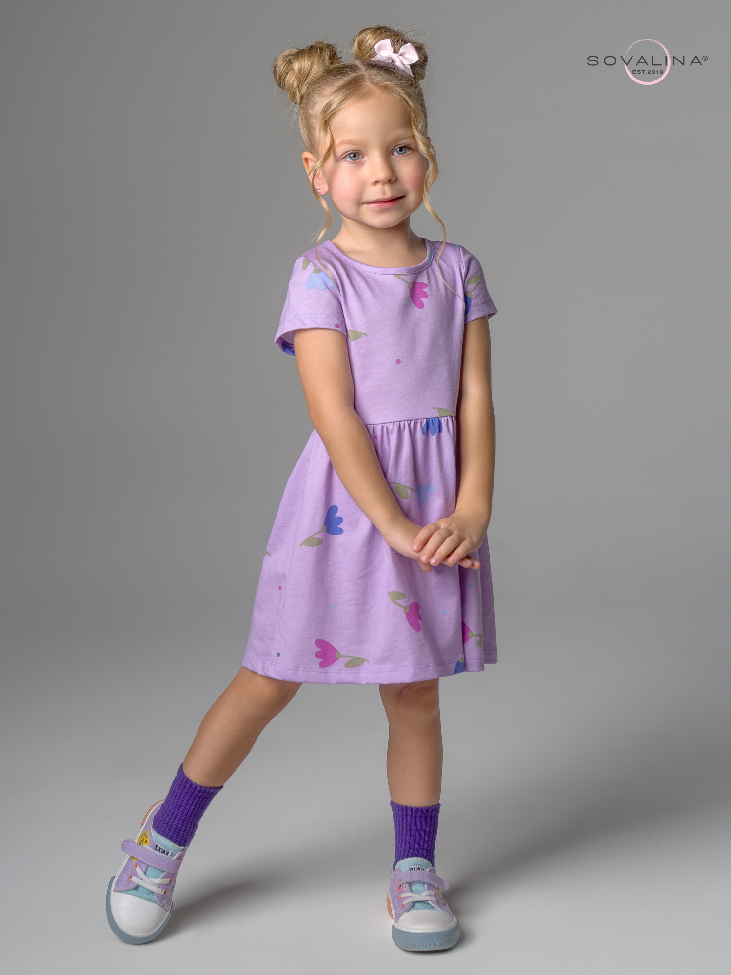 Платье Лето сиреневый колокольчик