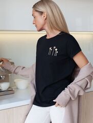 Футболка из премиального хлопка с авторским принтом  D49.097 (121857)