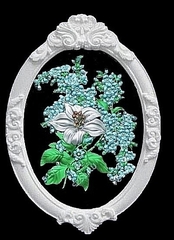 Силиконовый молд Рамка + букет в подарок