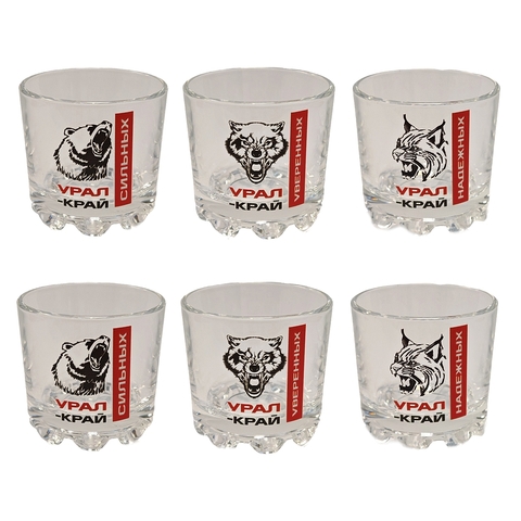 Урал Сувенир - Урал набор рюмок 6 шт №0001 Животные