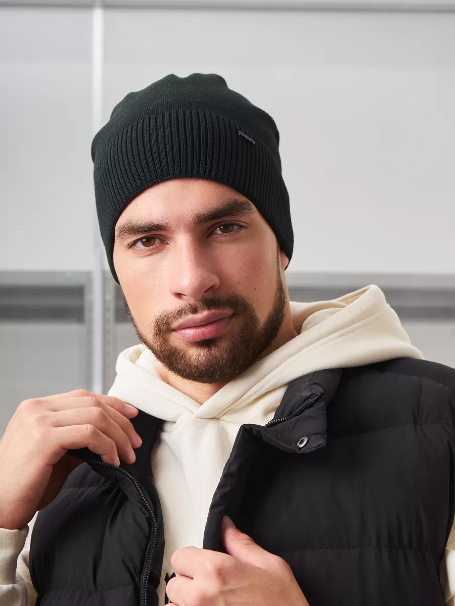 Шапка бини зимняя весенняя с флисом