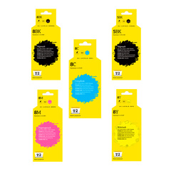 IC-CCLI-8_MP Комплект картриджей T2 для Canon: PGI-5BK/CLI-8, пигментный черный, черный, голубой, пурпурный, желтый