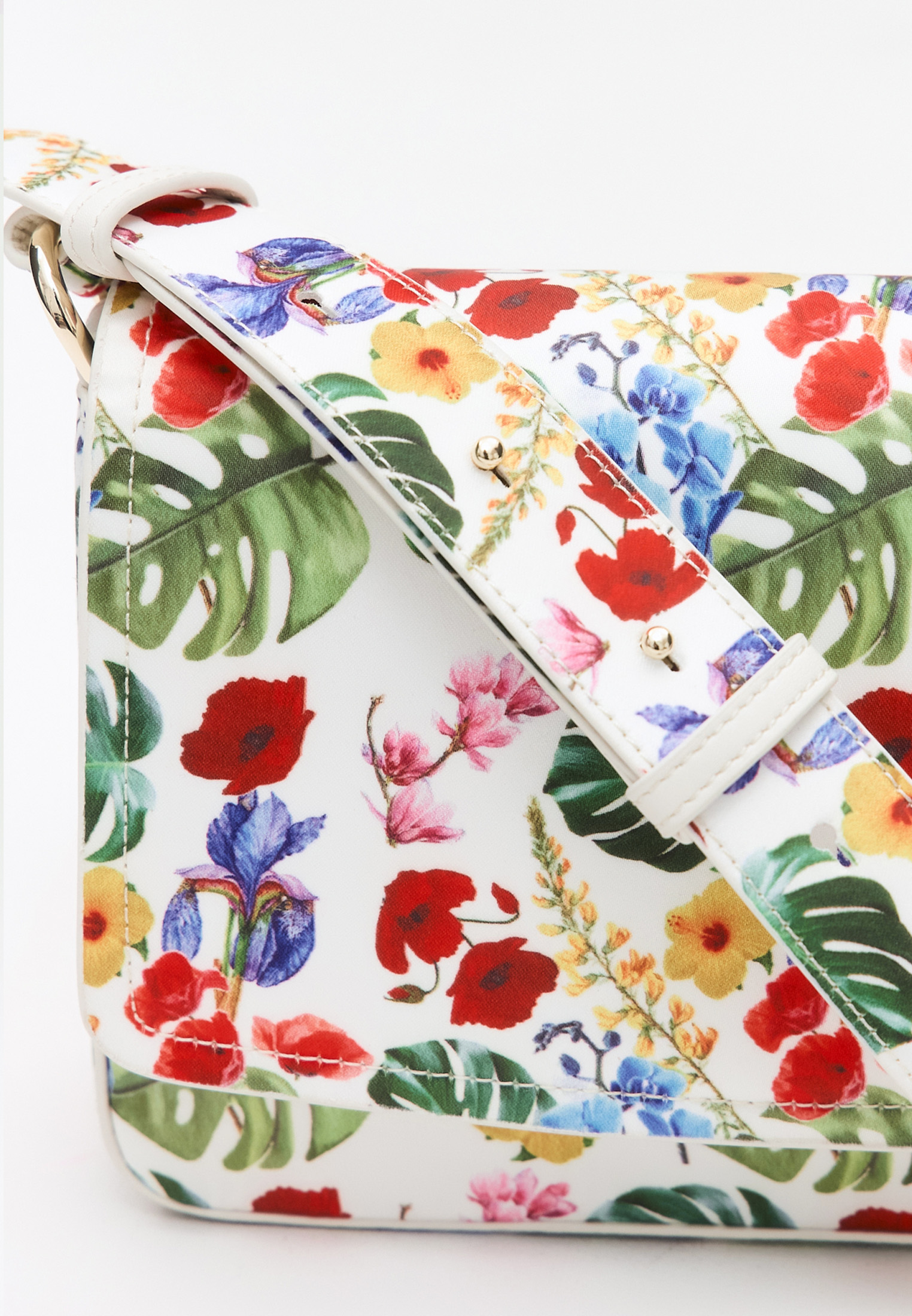 Сумка-кроссбоди из сатина, мультиколор