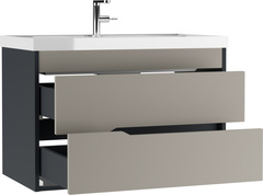 Тумба подвесная под умывальник 80 Карат Серый тауп В2